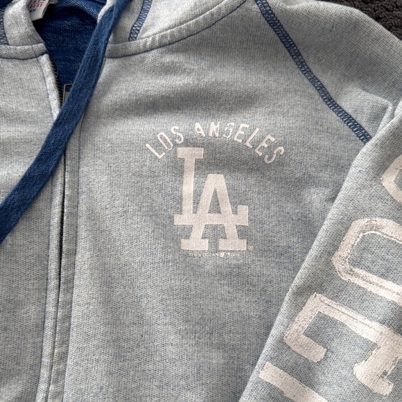 Gray and Blue Women's Hoodie - Picture 2 of 5